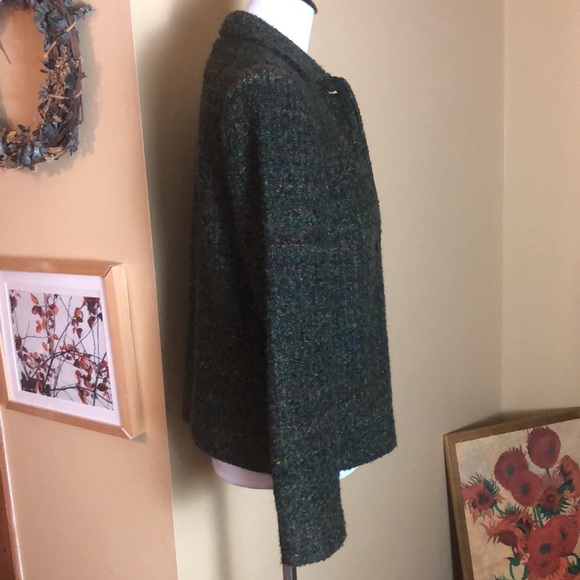Vtg SAG HARBOR size 10 Boucle nubby KNIT Plaid & Rainbow Fully Lined Career NEW - Picture 7 of 16